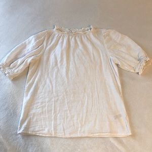 white puff sleeve blouse